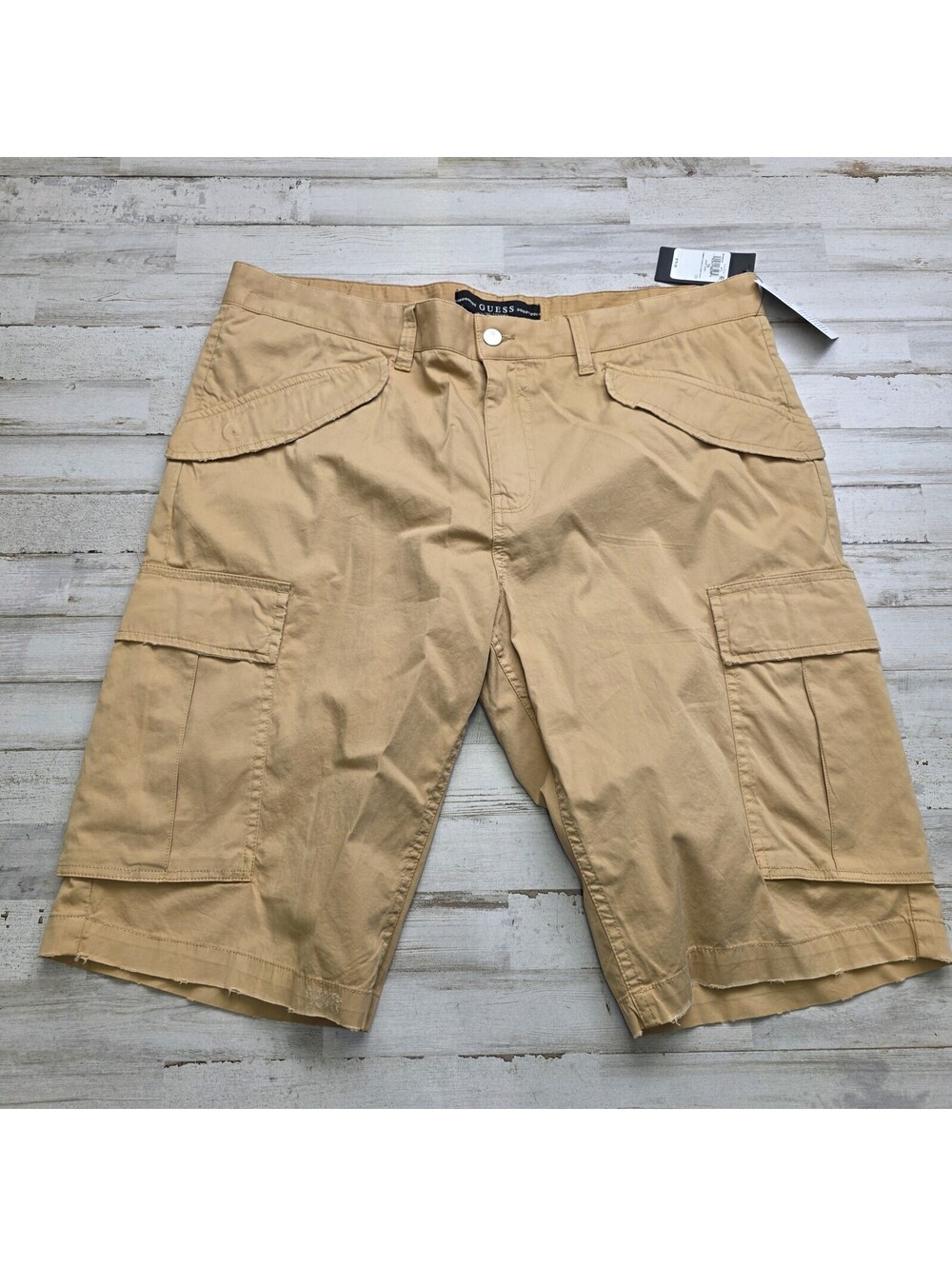NWT Guess "Summery Stretch Cargo Short" Men's 38 "Desert Dunes" 14" inseam